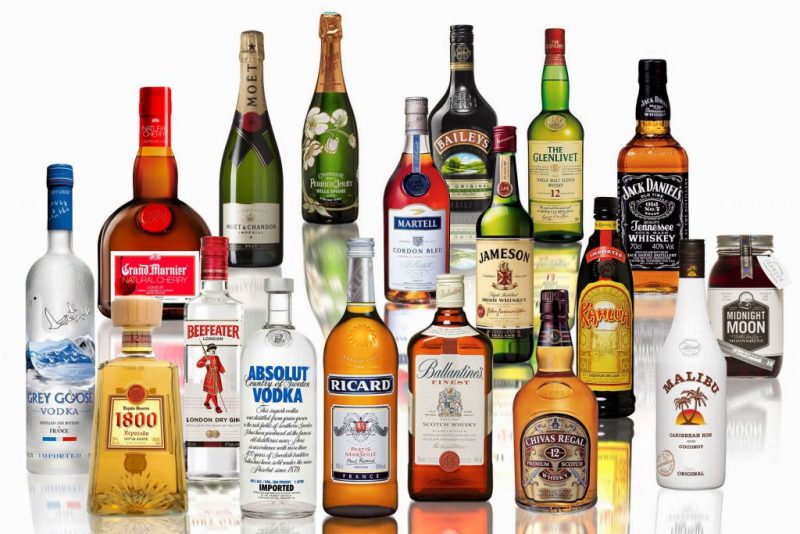 Виды алкогольных напитков
