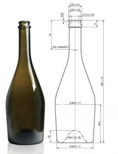 Размер бутылки шампанского